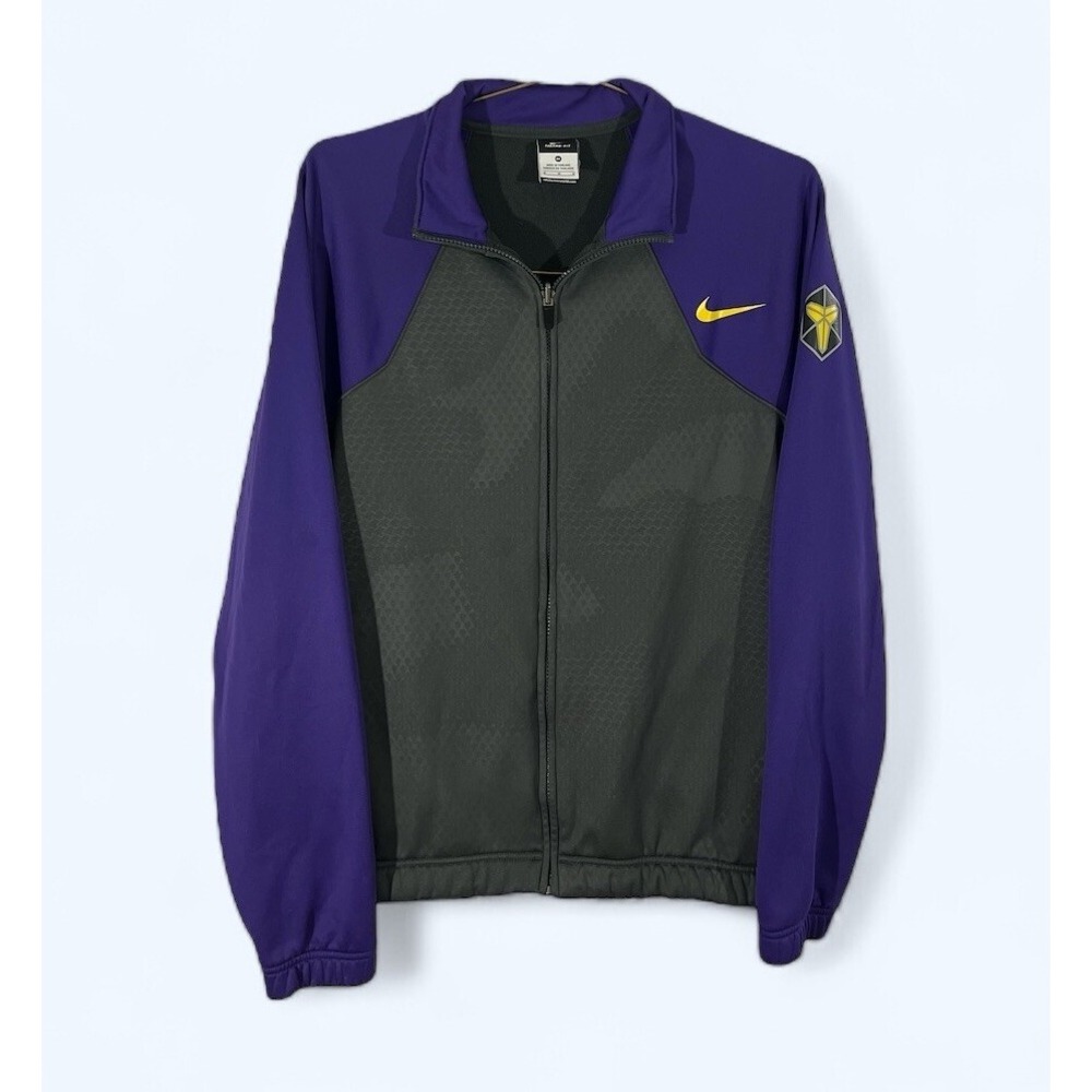 Nike Kobe Bryant Jacket Mens MEDIUM Black Mamba Full Zip Kobe THERMA-FIT
